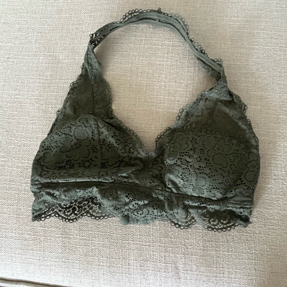 American Eagle Outfitters Lace Bralette in Olive